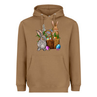 Toasted Coconut Bunnys carrots eggs with basket Easter Heavyweight Hoodie - NancyCooperArtShop