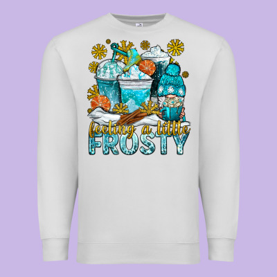Feeling A Little Frosty Coffee Cups Premium Sweatshirt Designed By Nancycooperartshop
