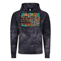 Cloud Black life is better with a frenchie Vintage Hoodie - RanaPortraitStore