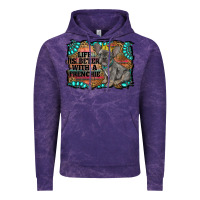 Cloud Purple life is better with a frenchie Vintage Hoodie - RanaPortraitStore