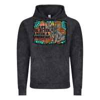 Vintage Black life is better with a frenchie Vintage Hoodie - RanaPortraitStore