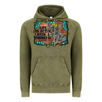 Vintage Olive life is better with a frenchie Vintage Hoodie - RanaPortraitStore
