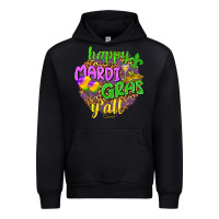 Black Happy Mardi Gras y'all Urban Hoodie - NancyCooperArtShop
