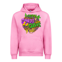 Fuchsia Pink Happy Mardi Gras y'all Urban Hoodie - NancyCooperArtShop