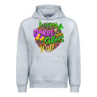 Heather Grey Happy Mardi Gras y'all Urban Hoodie - NancyCooperArtShop