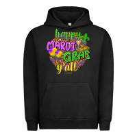 Pigment Black Happy Mardi Gras y'all Urban Hoodie - NancyCooperArtShop