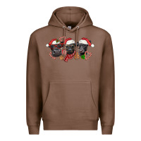 Chestnut Christmas Black Angus Cows Premium Hoodie - LillyAllenDesigns