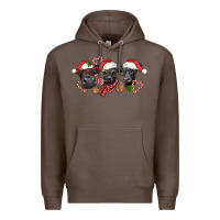 Coffee Christmas Black Angus Cows Premium Hoodie - LillyAllenDesigns