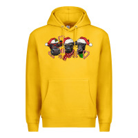 Lemon Christmas Black Angus Cows Premium Hoodie - LillyAllenDesigns