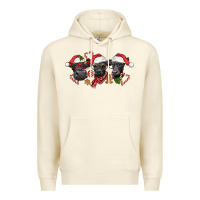 Sandshell Christmas Black Angus Cows Premium Hoodie - LillyAllenDesigns