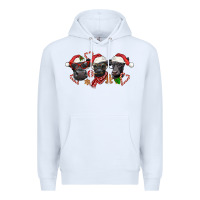 White Christmas Black Angus Cows Premium Hoodie - LillyAllenDesigns