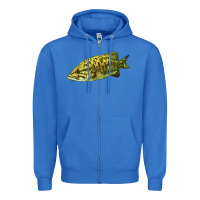 True Royal Smallmouth Bass Fish Illustrations Zipper Hoodie - LillyAllenDesigns