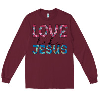 Burgundy love like jesus Long Sleeve Tee - JahusDesignShop