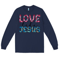 Navy love like jesus Long Sleeve Tee - JahusDesignShop