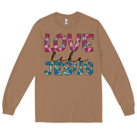 Toasted Coconut love like jesus Long Sleeve Tee - JahusDesignShop