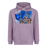 Lavender his fight is our fight colon cancer blue ribbon Heavyweight Hoodie - NancyCooperArtShop