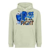 Matcha his fight is our fight colon cancer blue ribbon Heavyweight Hoodie - NancyCooperArtShop