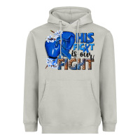 Moon Dust his fight is our fight colon cancer blue ribbon Heavyweight Hoodie - NancyCooperArtShop