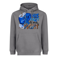 Storm his fight is our fight colon cancer blue ribbon Heavyweight Hoodie - NancyCooperArtShop