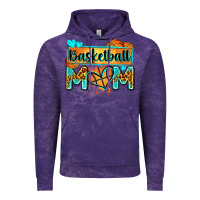 Cloud Purple basketball mom with leopard Vintage Hoodie - Zillion Design Studio