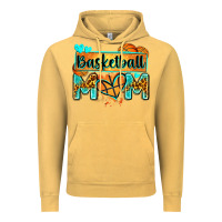 Vintage Mustard basketball mom with leopard Vintage Hoodie - Zillion Design Studio