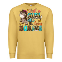 Antique Gold just a girl who loves horses Premium Sweatshirt - NancyCooperArtShop