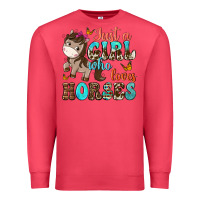 Cardinal just a girl who loves horses Premium Sweatshirt - NancyCooperArtShop