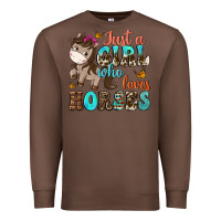 Chestnut just a girl who loves horses Premium Sweatshirt - NancyCooperArtShop