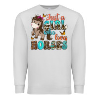 Dove Grey just a girl who loves horses Premium Sweatshirt - NancyCooperArtShop