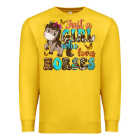 Lemon just a girl who loves horses Premium Sweatshirt - NancyCooperArtShop