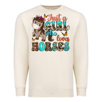 Sandshell just a girl who loves horses Premium Sweatshirt - NancyCooperArtShop