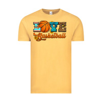 Vintage Mustard love basketball Vintage Tee - HRA Design Shop
