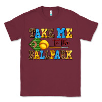 Burgundy take me to the ballpark softball Classic Tee - AdoDesignShop