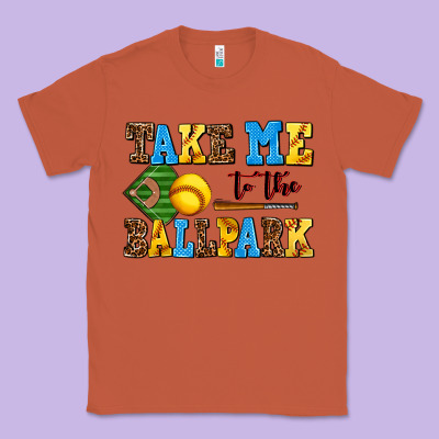 Take Me To The Ballpark Softball Classic Tee Designed By Adodesignshop