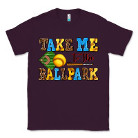 Plum take me to the ballpark softball Classic Tee - AdoDesignShop