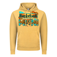 Vintage Mustard basketball mini with leopard Vintage Hoodie - Zillion Design Studio