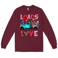 Burgundy loads of love truck Long Sleeve Tee - JahusDesignShop