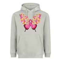 Moon Dust Pink ribbon Breast Cancer butterfly Heavyweight Hoodie - NancyCooperArtShop