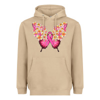 Mushroom Pink ribbon Breast Cancer butterfly Heavyweight Hoodie - NancyCooperArtShop