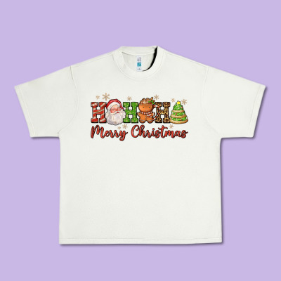 Hohoho Merry Christmas Santa Coffee Cup Tree Cooki Urban Heavy Tee Designed By Fadigitalartstudio