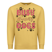 Antique Gold busy raising dogs Premium Sweatshirt - MaliasSmallBusiness