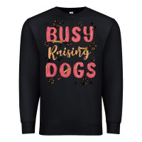 Black busy raising dogs Premium Sweatshirt - MaliasSmallBusiness