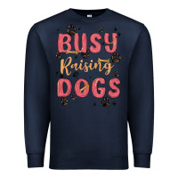 Navy busy raising dogs Premium Sweatshirt - MaliasSmallBusiness