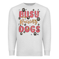 Oatmeal Heather busy raising dogs Premium Sweatshirt - MaliasSmallBusiness