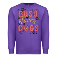 Purple busy raising dogs Premium Sweatshirt - MaliasSmallBusiness
