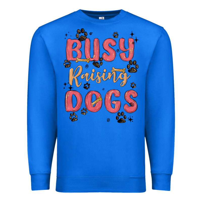 Busy Raising Dogs Premium Sweatshirt by MaliasSmallBusiness | Teevron