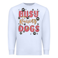 White busy raising dogs Premium Sweatshirt - MaliasSmallBusiness