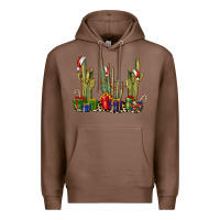 Chestnut Christmas Cactus Premium Hoodie - LillyAllenDesigns