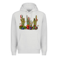 Dove Grey Christmas Cactus Premium Hoodie - LillyAllenDesigns