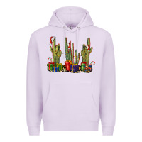 Lilac Christmas Cactus Premium Hoodie - LillyAllenDesigns